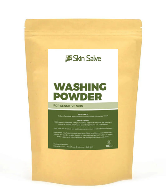 Packet of Washing Powder for Sensitive Skin and Dry Skin Conditions Such as Eczema